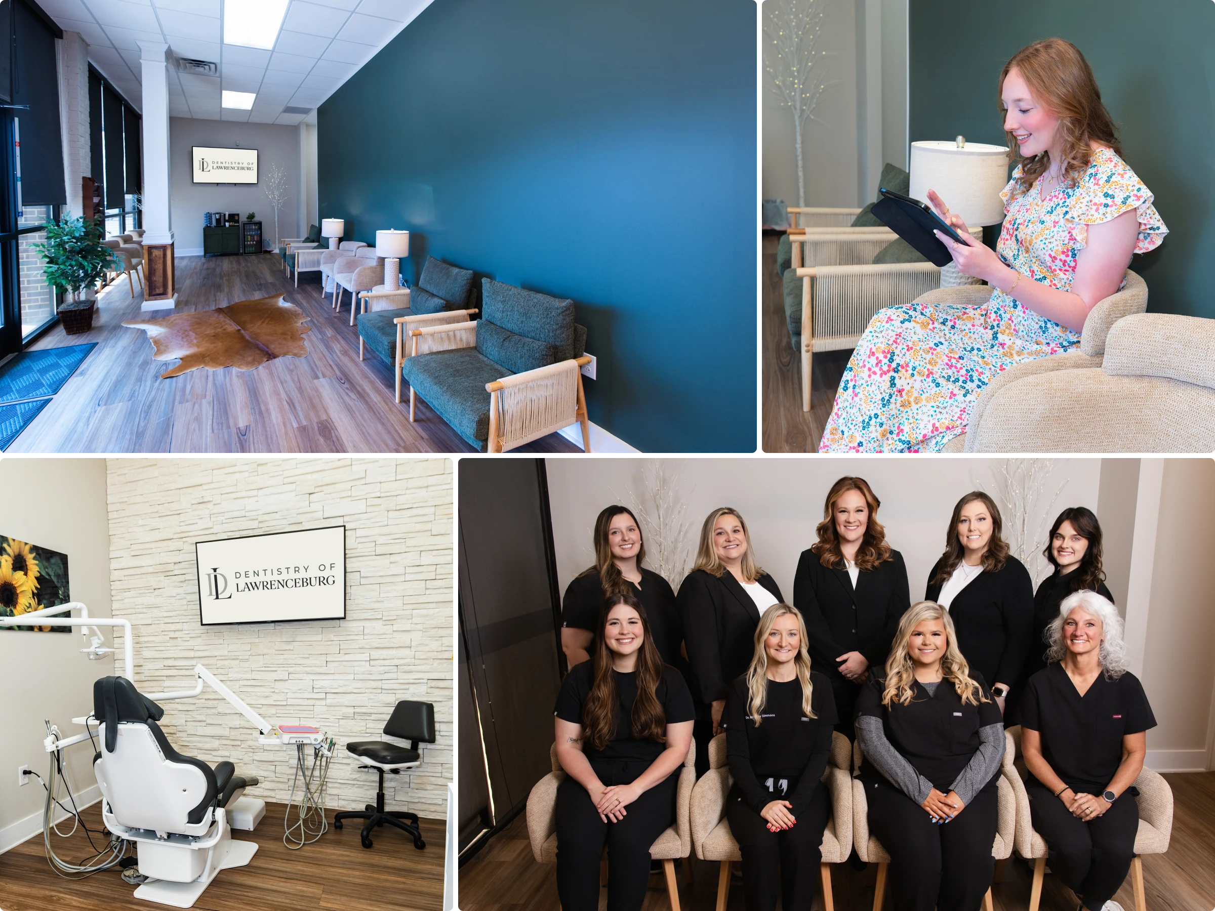 Office and candid patient photos at Dentistry of Lawrenceburg – Privately-owned dentist in Lawrenceburg, TN